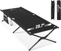 Sportneer Camping Cot: 78.3"x28.7"x14.6" Comfort Cot Bed for Camping Traveling Guest Bed, Sleeping Cots for Adults with Side Pockets & Storage Bag - Ease of Assembly, Support 330 Lbs