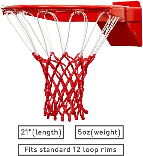 KATOP Premium Quality Professional Heavy Duty Basketball Net Replacement - All Weather Anti Whip,Fits Standard Indoor or Outdoor Rims - 12 Loops