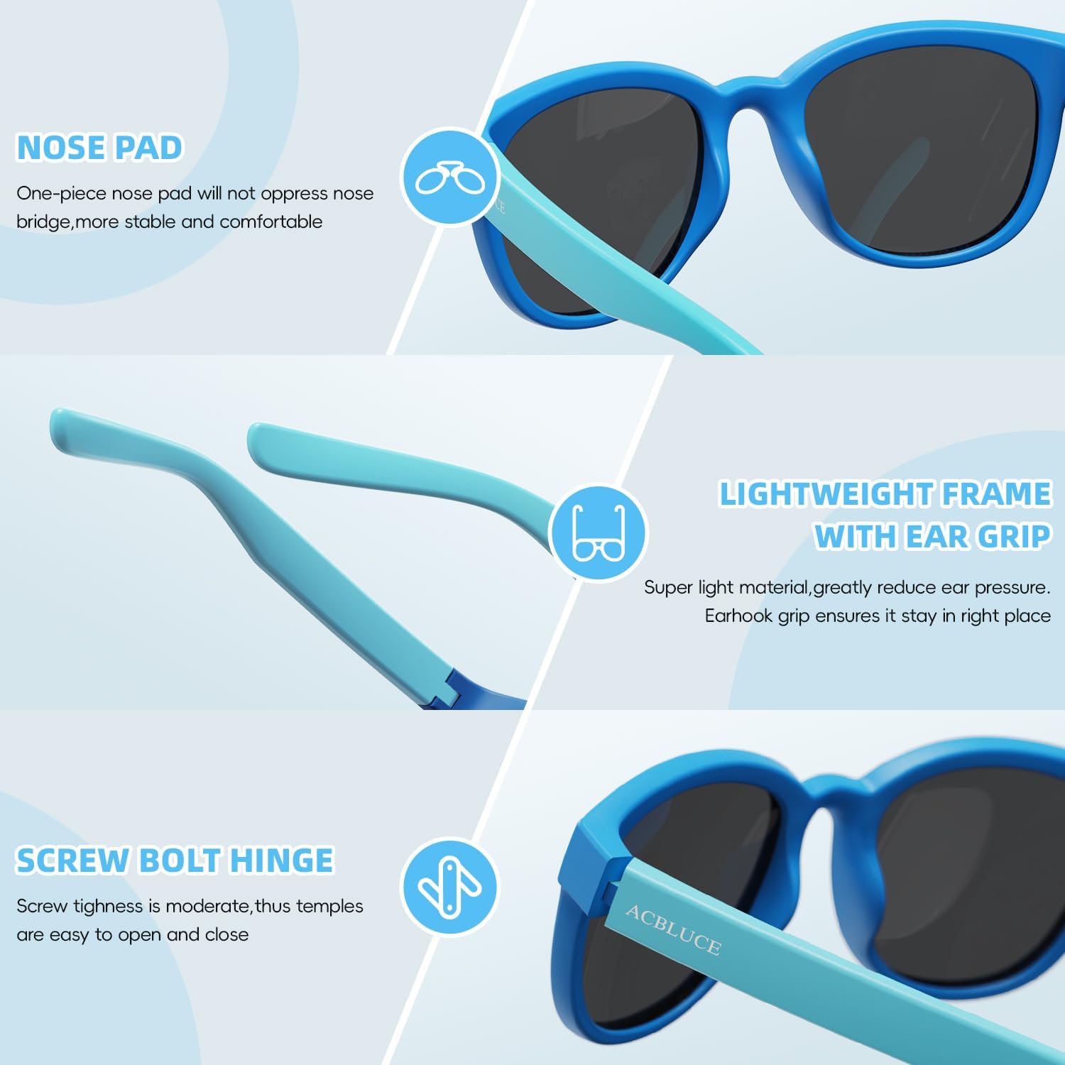 Skiennix Kids Polarized Sunglasses - Unbreakable TPEE Frame with Adjustable Strap | Ages 5-13