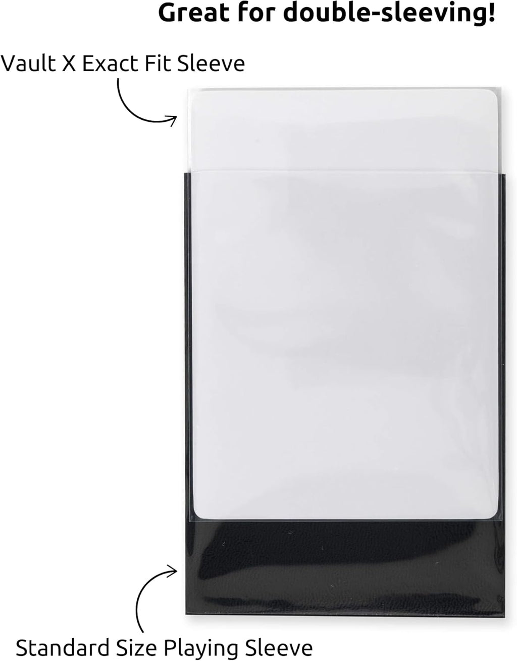 Vault X Trading Card Sleeves - Soft High Clarity Inner Sleeves for Collectible Card Games (100 Pack)