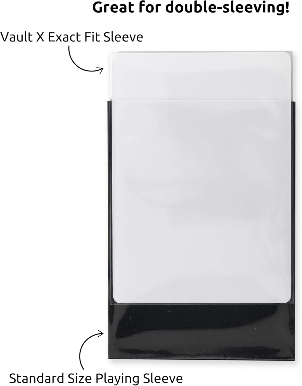 Vault X Trading Card Sleeves - Soft High Clarity Inner Sleeves for Collectible Card Games (100 Pack)