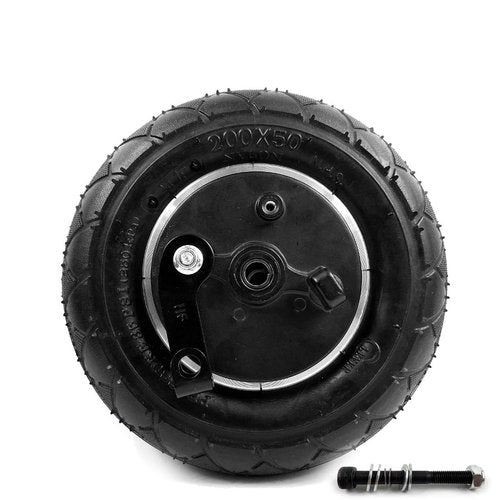 L-faster 8 Inch Wheel with Drum Brake 8" Pneumatic Wheel with Expansion Brake Scooter Brake Aluminium Wheel 200x50 (Wheel+axis)