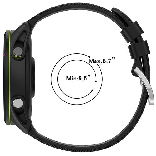 Miimall (3 Pack) Compatible for Garmin Forerunner 255 Silicone Band, 18mm Width Adjustable Soft Silicone Waterproof Replacement Watch Strap Band for Garmin Forerunner 255 Music