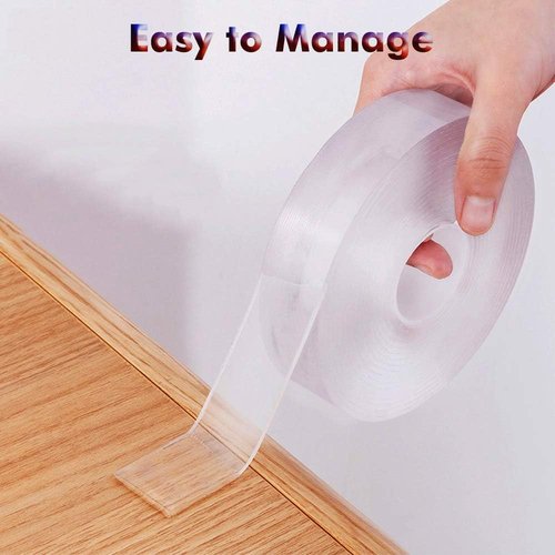 LLPT Nano Tape - Double-Sided Heavy Duty Gel Tape | 2.36 Inch x 16.5 Feet, Clear & Washable, No Residue for Home & Office Decor