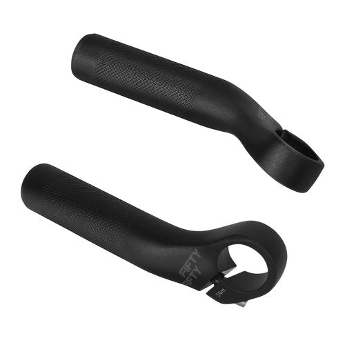 FIFTY-FIFTY Bike Bar Ends, Mountain Bike Handlebar Ends, Alloy MTB Bicycle Bar (110mm, Black)