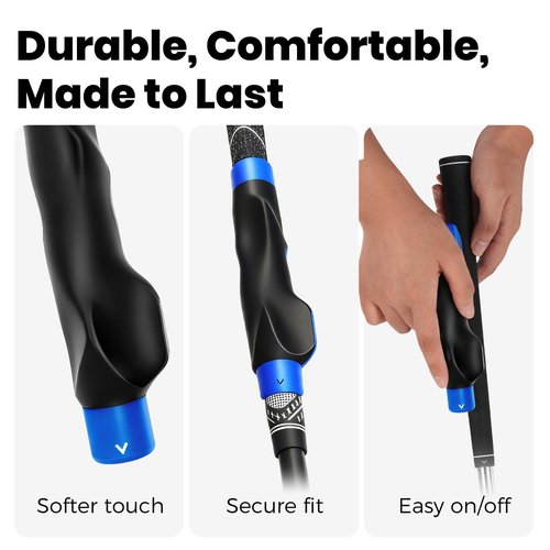 honharo Golf Grip Trainer – Right-Hand Swing Trainer & Practice Grip Corrector for Proper Hand Position, Muscle Memory & Consistent Swings – Non-Slip, Easy Install, Fits Most Clubs – Great Golf Gift for Men & Dads
