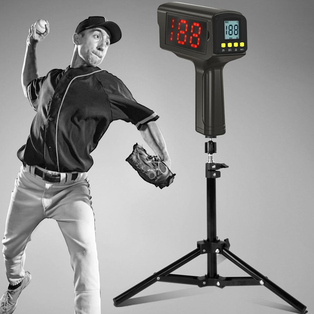 Skiennix Baseball Radar Gun - Handheld & Tripod Speed Measurement | LED & LCD Display for Training