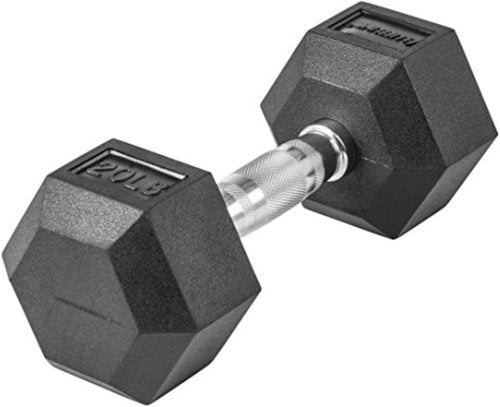 Lifeline Fitness Hex Dumbbells - Premium Rubber Wrapped Design with Ergonomic Knurled Handle | Home Gym Weights