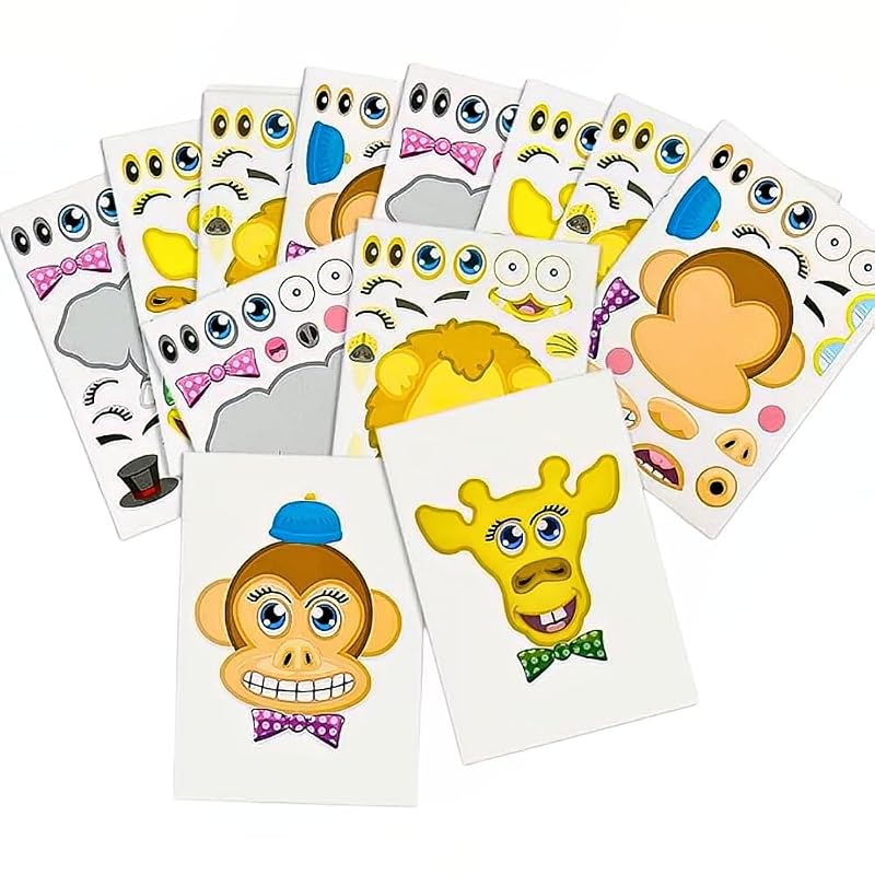 Make Your Own Zoo Animal Sticker Set - 12 Sheets Per Order