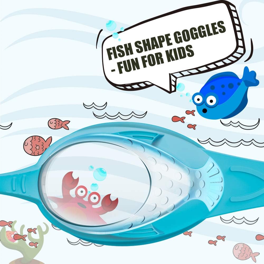 OutdoorMaster Kids Swim Goggles - Quick Adjustable Strap | 2 Pack for Comfortable Swimming