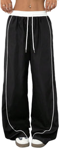 ZAFUL Women's Y2K Wide Leg Cargo Sweatpants - Comfortable Drawstring Joggers with Pockets