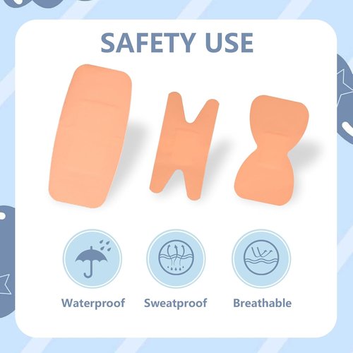 Assorted Bandages Variety Pack - 300 Flexible, Breathable Adhesive Bandages for First Aid | Waterproof & Large Sizes