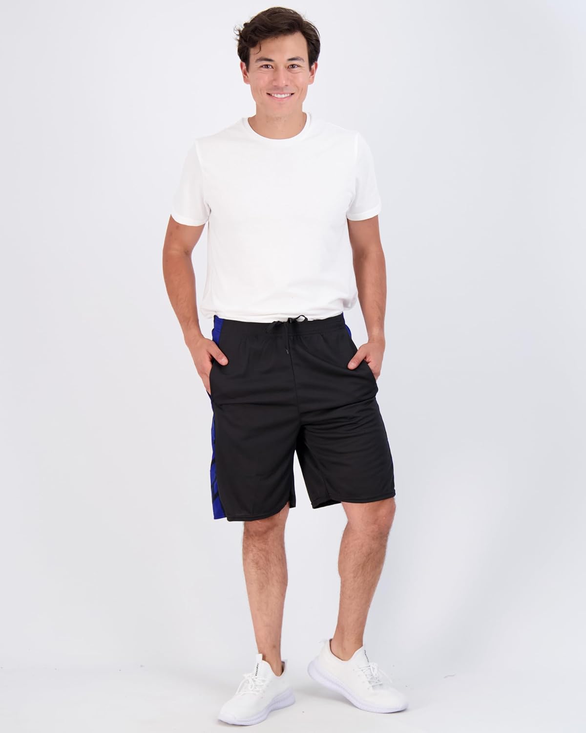Real Essentials Men's 9" Mesh Basketball Shorts - 3 Pack | Athletic Performance Gym Shorts with Pockets (S-3X)