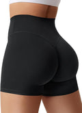 HIGORUN Women's Gym Workout Shorts - High Waisted Tummy Control Biker Shorts for Yoga & Running