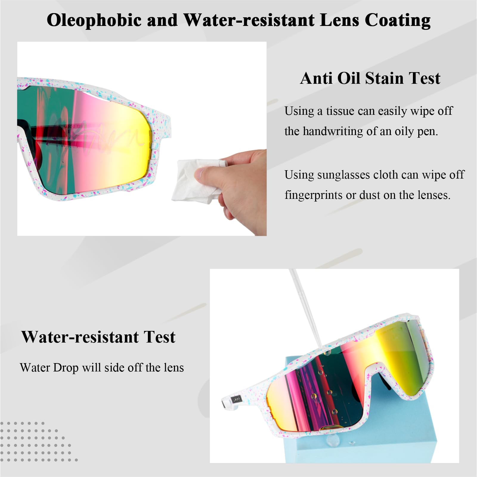 Ukoly Cycling Glasses Running Baseball Fishing Golf Sunglasses For Men Women,Sports Sunglasses HD Lens UV400coating 620 Pink