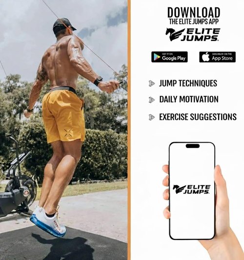 Elite Jumps Muay Thai 2.0 Weighted Jump Rope - High-Intensity Training Tool | 1.3lb Heavy PVC for MMA Workouts
