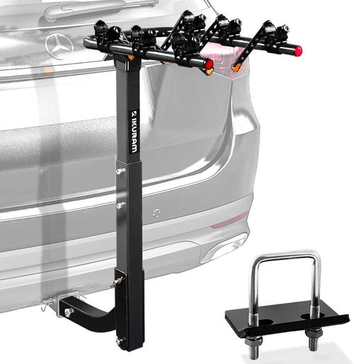 3 Bike Rack - Foldable Hitch Mount Bicycle Carrier for Cars, Trucks & SUVs | Fits 2" Hitch Receiver