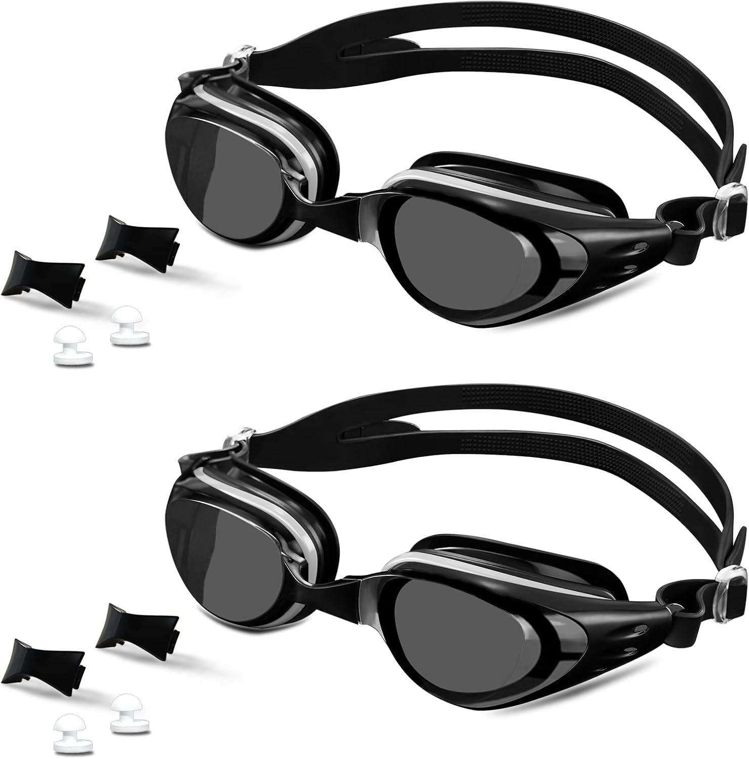 Swim Goggles - Anti-Fog & Anti-UV Protection | 2-Pack for Adults & Youth