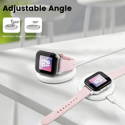 Compatible with Gabb Watch 3 / 3e Charging Stand for Kids, Foldable Magnetic Desktop Dock, Snap-On Charger Station to Encourage Daily Charging Habits at Home or School (White)