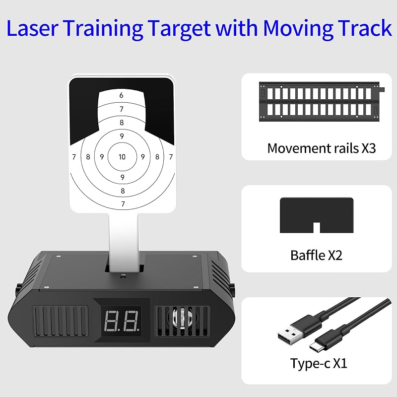 Portable Laser Target Trainer with Moving Rails – Class IIIA