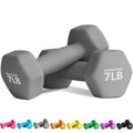 Balelinko Home Gym Equipment Workouts Strength Training Weight Loss Pilates Weights Yoga Sets Weights for Women, Men, Seniors and Youth, 7LB Grey, Pair