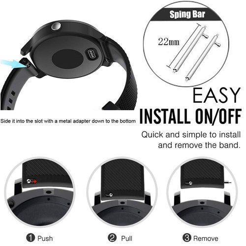 Band for Garmin Vivoactive 4, Soft Silicone Replacement Watch Band for Garmin Vivoactive 4/ Venu 2 (No Tracker, Replacement Bands Only)