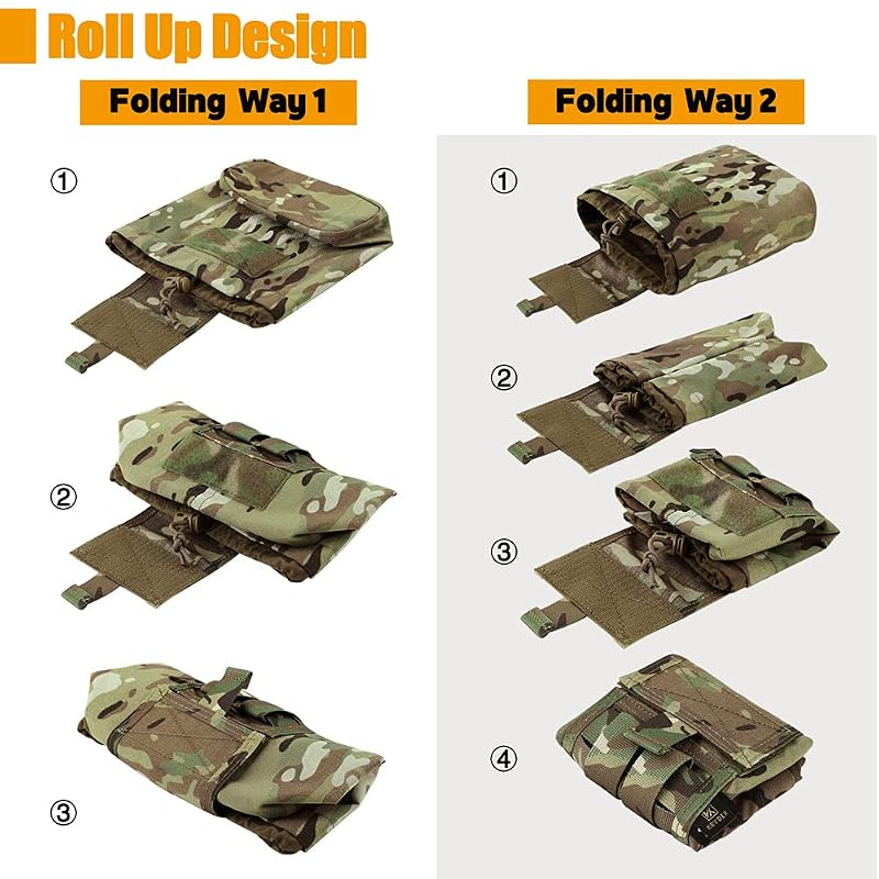 KRYDEX Molle Dump Pouch Roll-Up 6 AR Magazines MC Variation