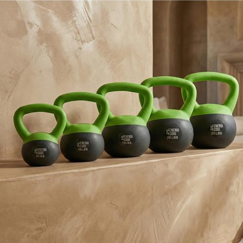 ENERGI CORE 25 LB Soft Kettlebell - Sand Filled Weight for Home Gym Workouts & Strength Training - 25lb Portable Exercise Kettle Bell for Women & Men