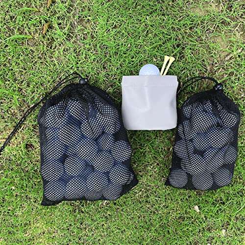 Golf Tee Pouch Bag with Zipper and Clip for Men - Grey