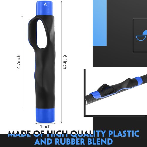 Seenelling 3 Pack Golf Grip Trainers, Golf Training Aid, Swing Trainer Club Grips Accessories for Right Handed Club Grip Equipment to Help Correct Hand Position (Blue)