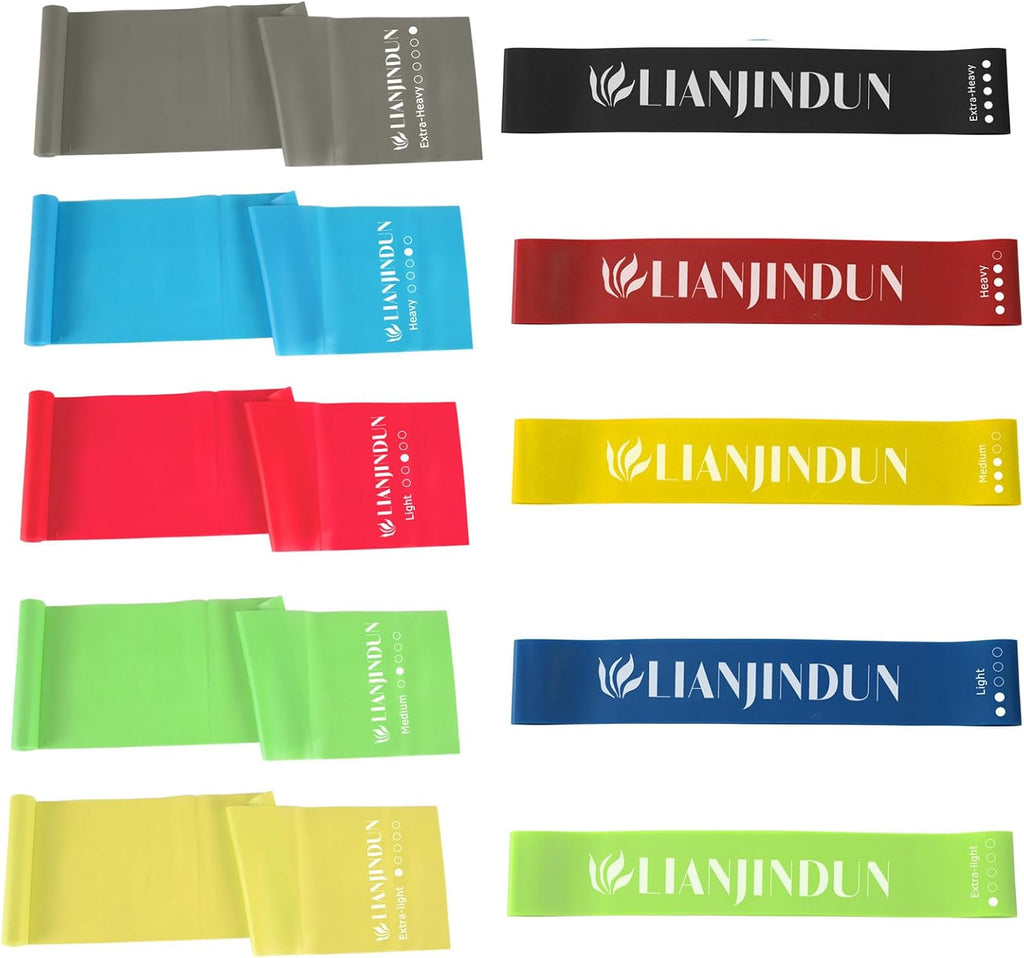 Skiennix Professional Resistance Bands - 10-Piece Set for Effective Workouts | Durable & Versatile