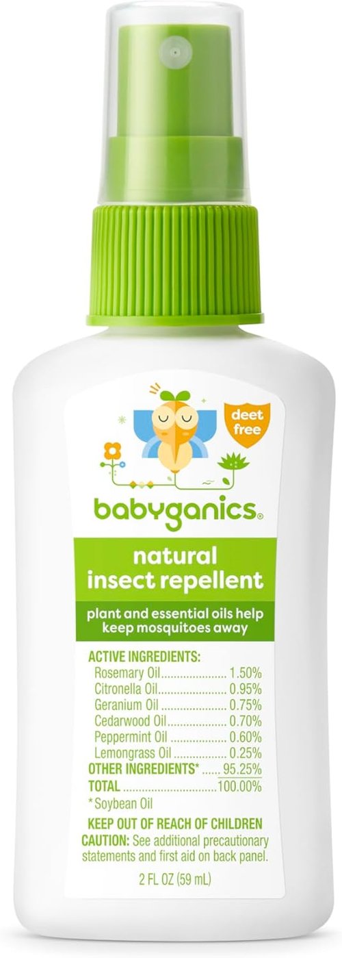 Babyganics Insect Spray - 2oz Natural Formula with Plant & Essential Oils for Safe Protection