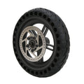 POENVFPO Electric Scooter Rear Tire, 8.5 Inch Rear Solid Tire Wheel Hub 110mm Brake Disk Electric Scooter Upgrade Parts Assembly Set