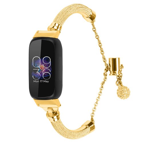 Gimuk Straps Compatible with Fitbit Inspire 2 Strap, Women Stainless Steel Metal Adjustable Replacement Wristband Strap Bracelet for Fitbit Inspire 2/Inspire/Inspire HR/Ace 2 Small Large, 5.5"-8.1",
