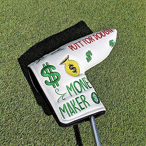 Foretra Golf Putter Cover - Magnetic Blade Mallet Putter Cover - Putt for Dough Golf Club Covers for Men Women Golfer Accessories Fits Scotty Ping Taylormade Callaway Odyssey