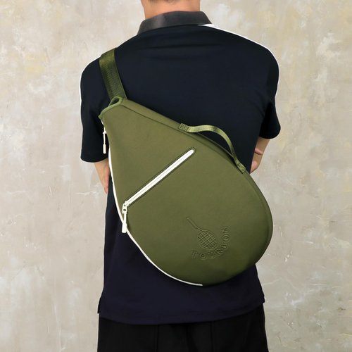 TOURBON Neoprene Padded Tennis Racket Bag Protector Cover Case with Zipper Pocket, Sports Backpack Sling Bag for Men Women