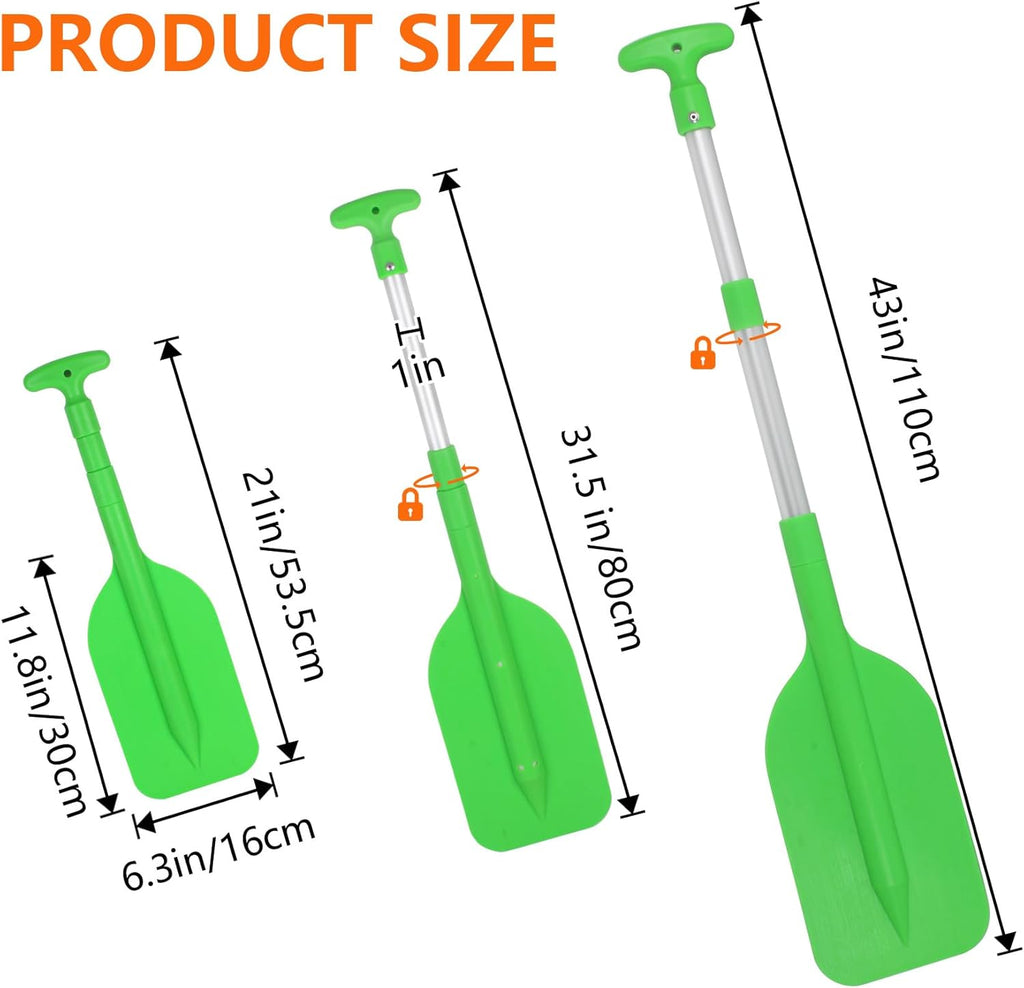 Skiennix Telescoping Boat Paddle - Collapsible Oar with Anti-Slip Grip | 2-Pack for Kids & Adults