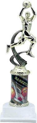Express Medals Full Color Round Column Sport Award Trophies - Custom Engraved, Pack of 12