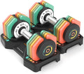Skiennix Adjustable Dumbbells - 22.5LB Pair with Fast Adjustment & Non-Slip Metal Handle | Compact for Home Workouts