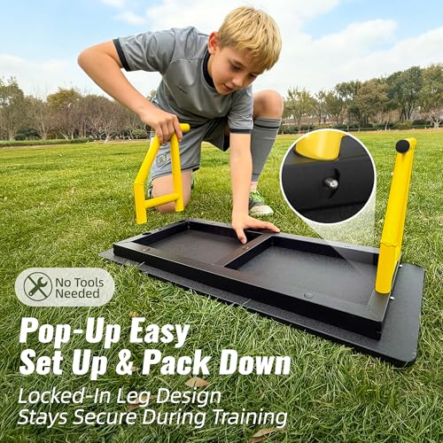 32" x 12" Soccer Rebounder Board with Adjustable Angles - Portable Training Aid