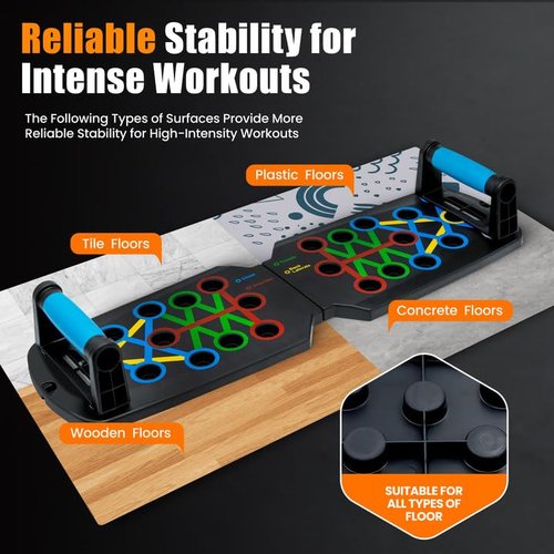 Tongdayi Push Up Board, Portable Dismountable 17 in 1 Push Up Bar at Home Gym, Professional Muscle Training Equipment is Available for Men and Women, The Ideal Gift for Fitness Enthusiasts, Pushup Board Set