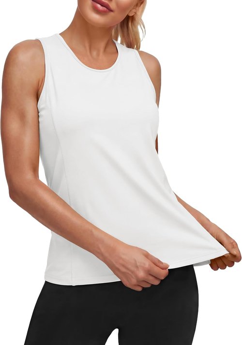 MAGCOMSEN Women's Sleeveless Workout Tank Tops - UPF 80+ Dry Fit Athletic Gym Wear for Summer