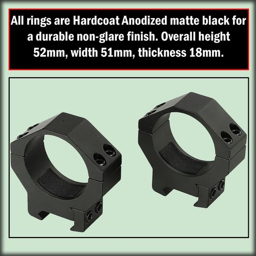 Gotical 34mm Low Profile Scope Rings Mount - for 34mm Tubes - Rifle Scope Rings Aluminum Picatinny Low Profile Mount Low Profile Ring
