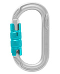 EDELRID Oval Power 2500 Locking Carabiner - Silver Triple Lock