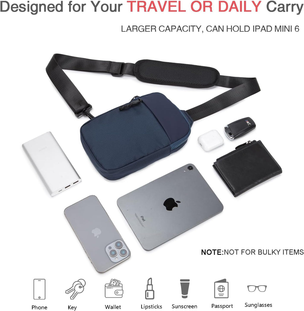 Skiennix Mini Sling Bag - RFID Blocking Crossbody Backpack for Travel & Workouts | Unisex Design