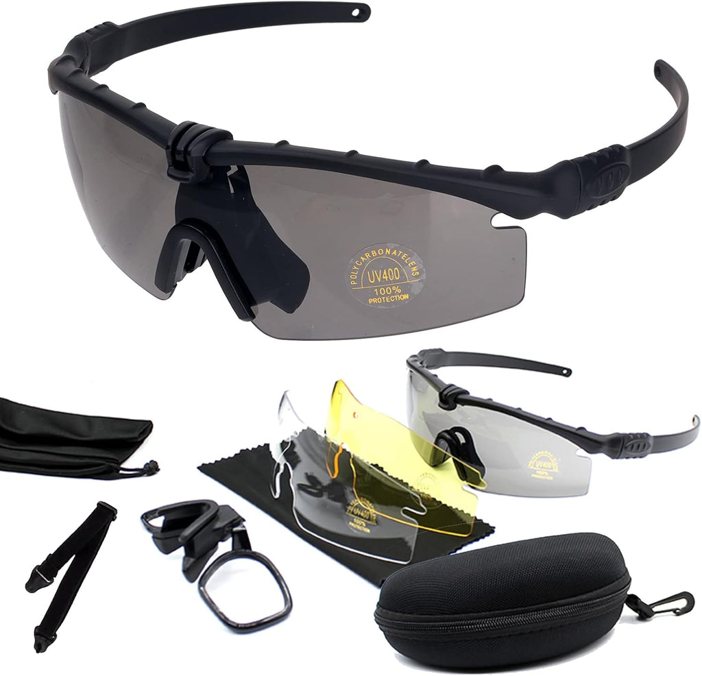 Skiennix Sports Goggles - Anti-Fog Sunglasses with 3 Interchangeable Lenses for Optimal Vision