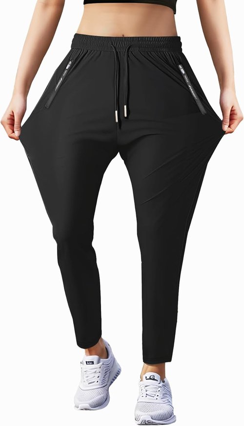Hidkat Women's Hiking Pants - Lightweight, Breathable, Quick-Dry Athletic Trousers with Zipper Pocket