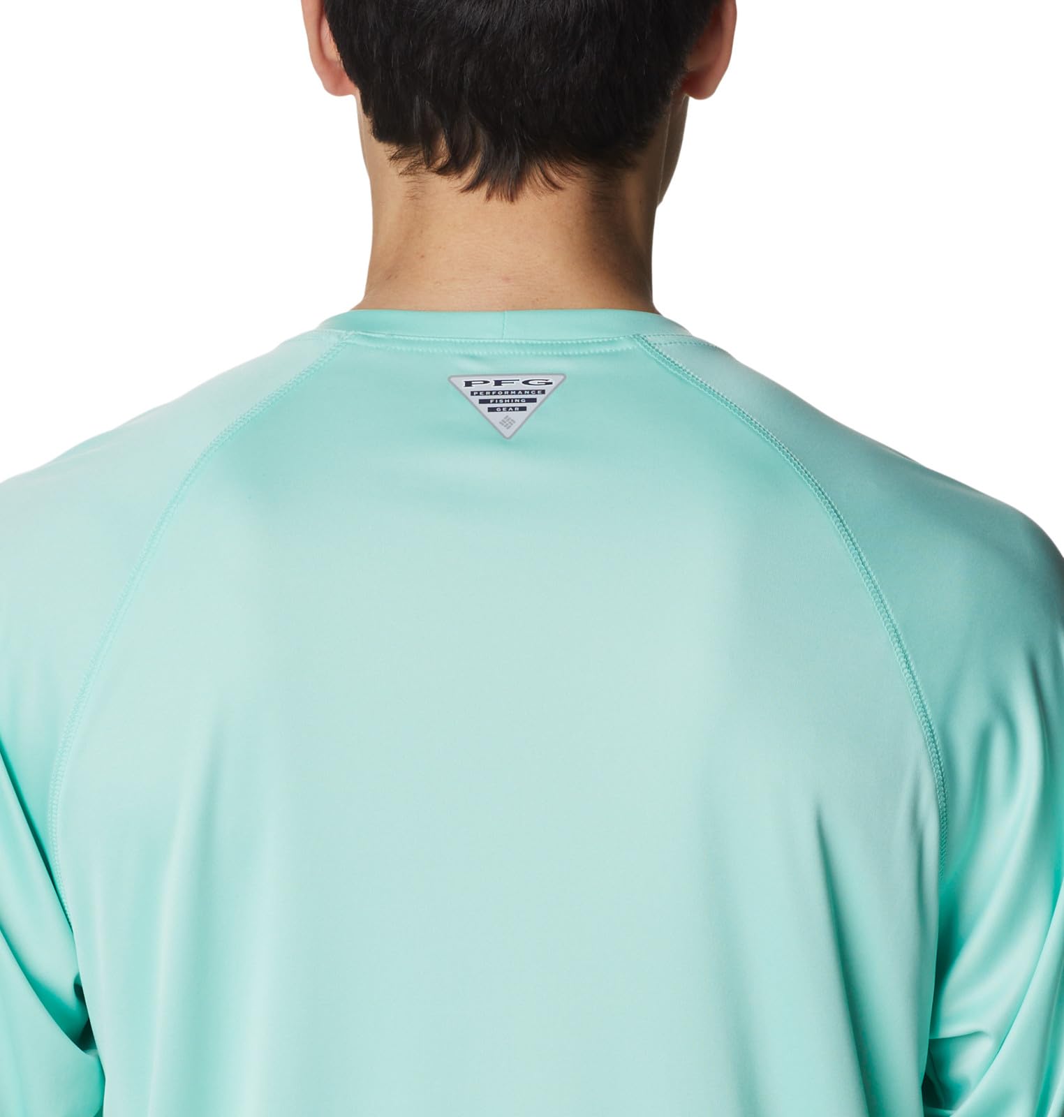 Columbia Men's Terminal Tackle Long Sleeve Shirt, Mint Cay/Bright Nectar Logo, 3X Tall