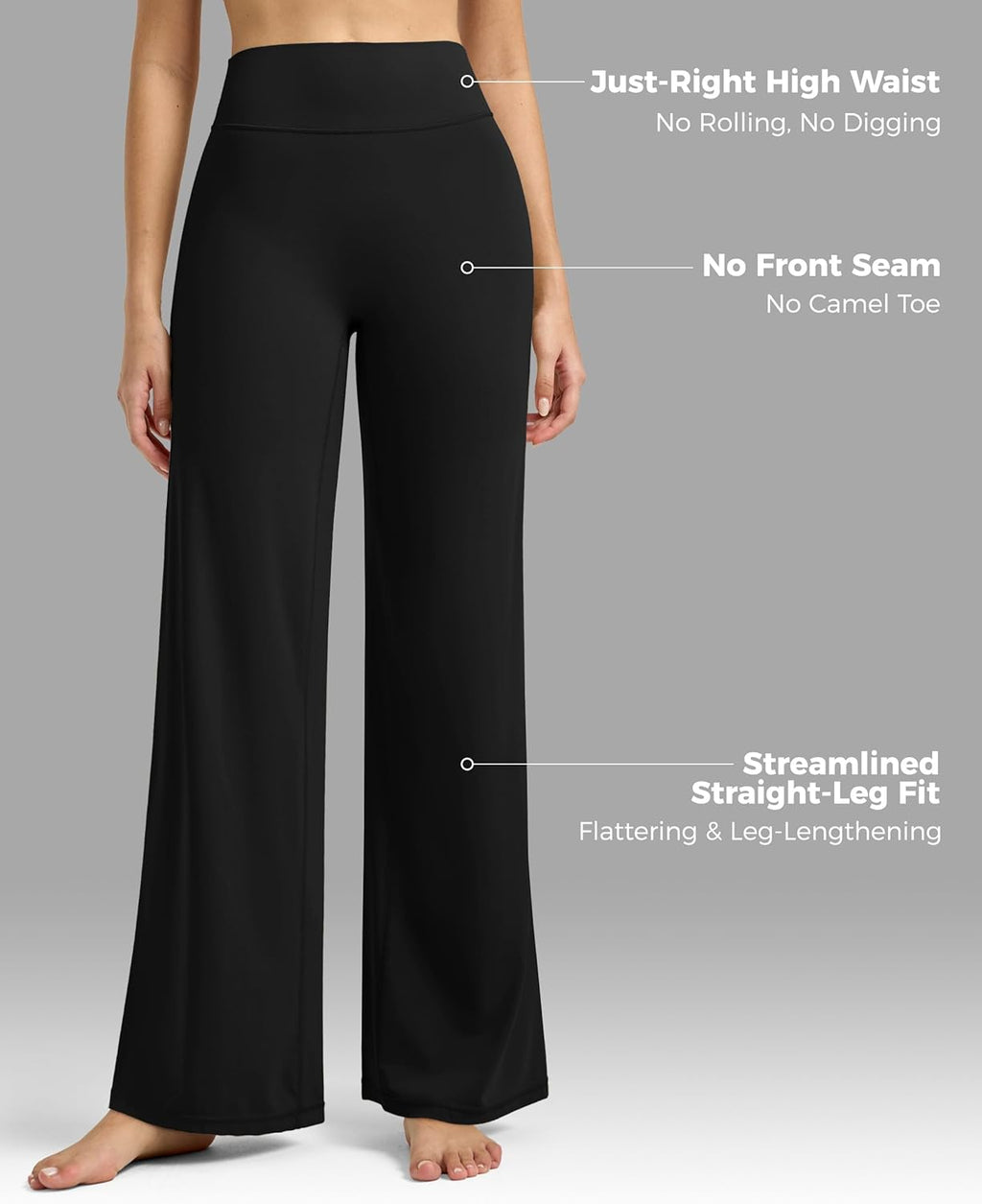 Willit Women's High Waist Yoga Leggings - Buttery Soft Straight Leg Workout Pants | Comfortable Fit