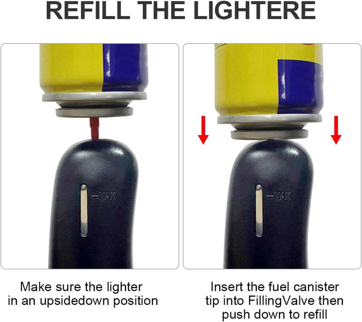 Skiennix Long Neck Lighters - 4 Pack Refillable Butane Candle Lighters for Camping & BBQ